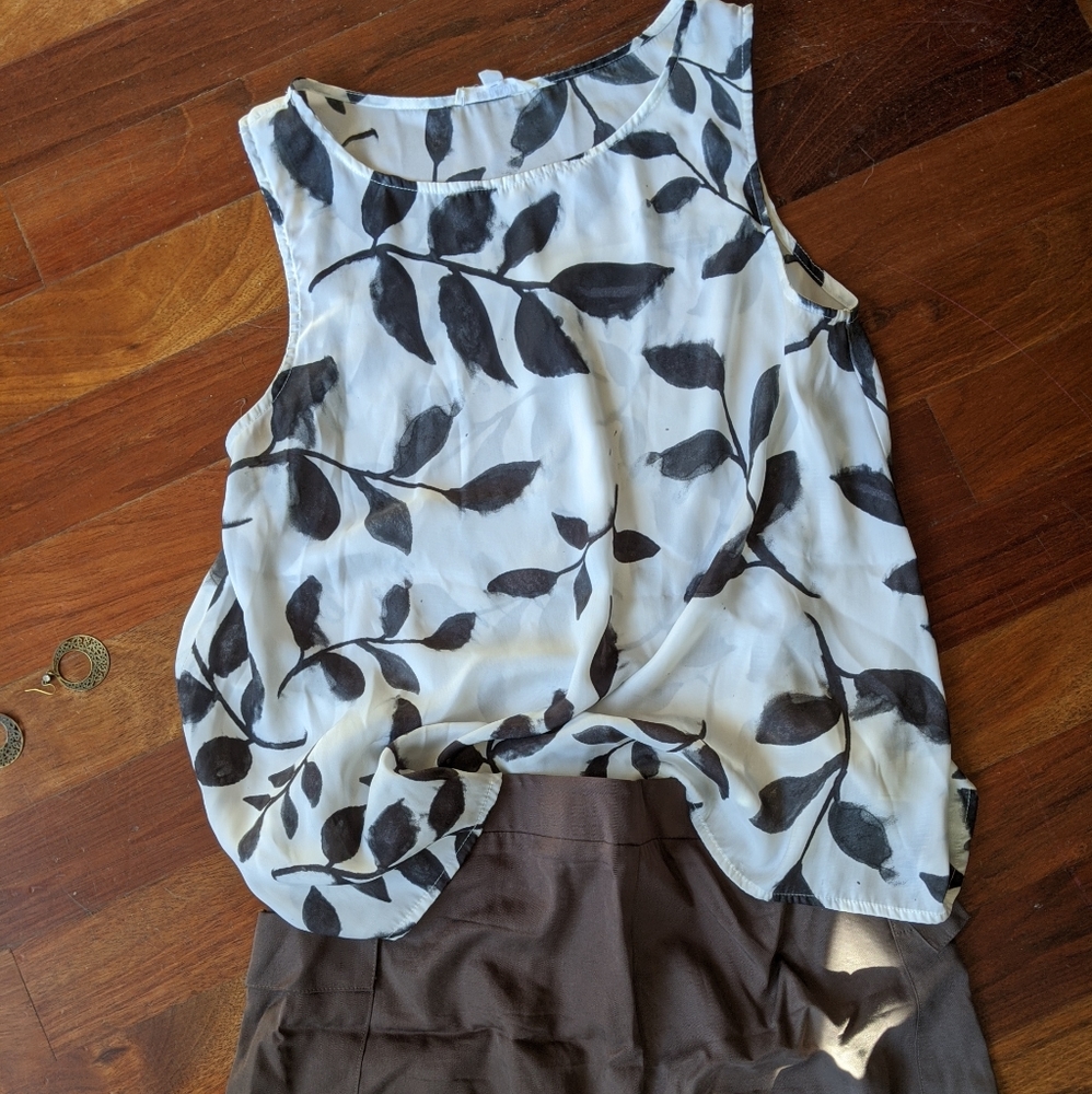 Floral tank top blouse